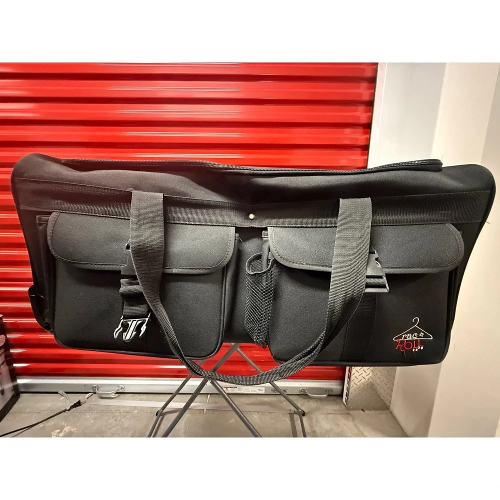 Rac n Roll Black Dance Bag with Built-in Collapsible Garment Rack Rolling Duffel
